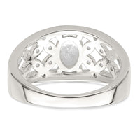 Sterling Silver CZ Flower Ring