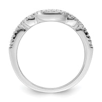 Sterling Silver Rhodium plated 2 piece CZ Bridal Ring Set