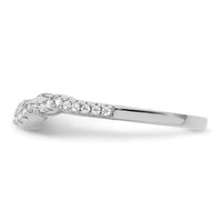 Sterling Silver Rhodium plated 2 piece CZ Bridal Ring Set