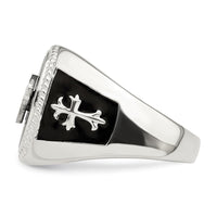 Sterling Silver Black Agate Ring