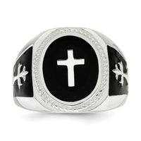 Sterling Silver Black Agate Ring