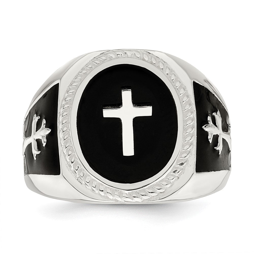 Sterling Silver Black Agate Ring