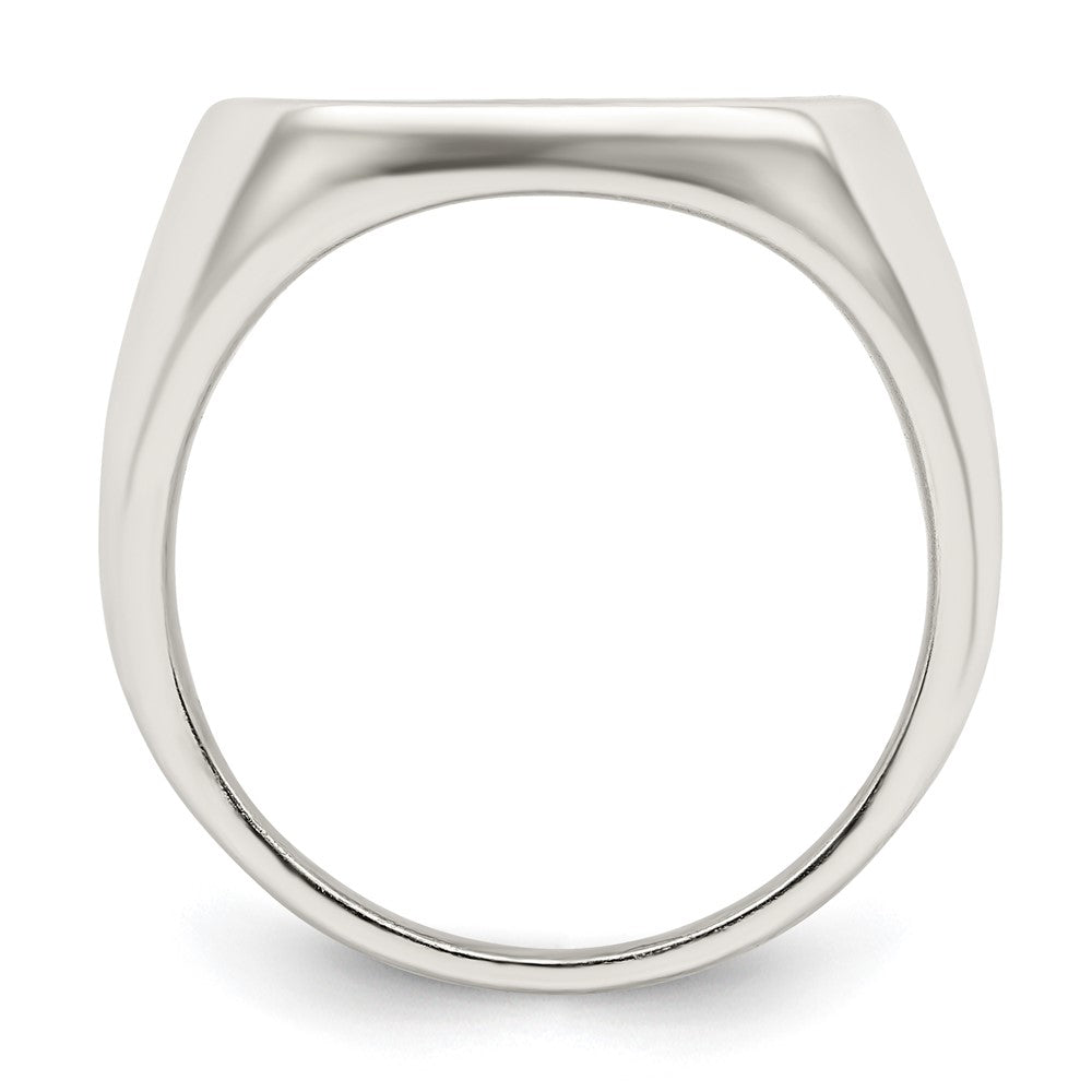 Sterling Silver Rhodium-plated Enameled Cross Ring