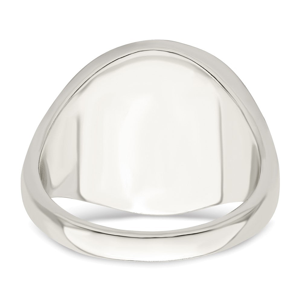 Sterling Silver Rhodium-plated Enameled Cross Ring