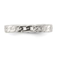 Sterling Silver Polished Arrow/Chain Link/Plain Set of 3 Toe Rings