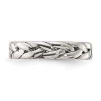 Sterling Silver Polished and Antiqued Set of 2 Toe Rings