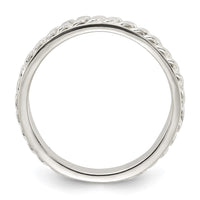Sterling Silver Chain Inlay Design 3mm Band