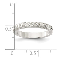 Sterling Silver Chain Inlay Design 3mm Band