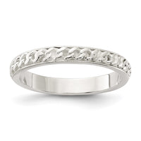 Sterling Silver Chain Inlay Design 3mm Band