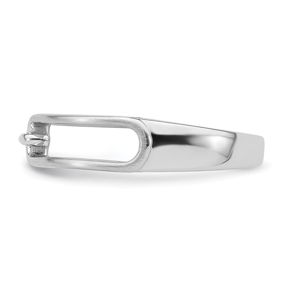 Sterling Silver Rhodium-plated Polished Ring