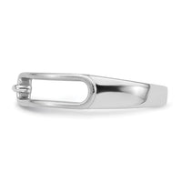 Sterling Silver Rhodium-plated Polished Ring