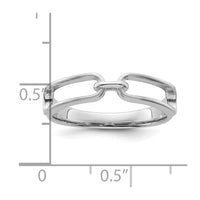 Sterling Silver Rhodium-plated Polished Ring