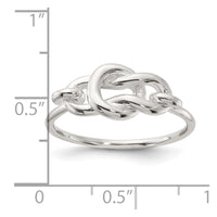 Sterling Silver Polished Fancy Knot Ring