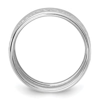Sterling Silver Rhodium-plated Textured and Polished 3 Ring Band Set
