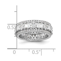 Sterling Silver Rhodium-plated CZ Eternity Band