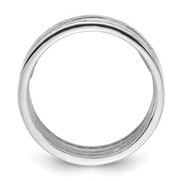 Sterling Silver Rhodium-plated Multi Color CZ 3 Band Set