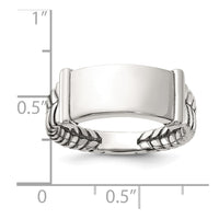 Sterling Silver Oxidized Men's Ring