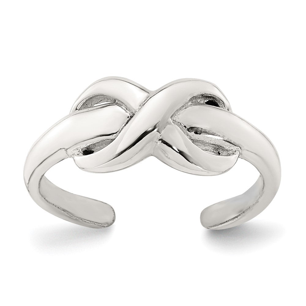 Sterling Silver Polished Infinity Adjustable Toe Ring