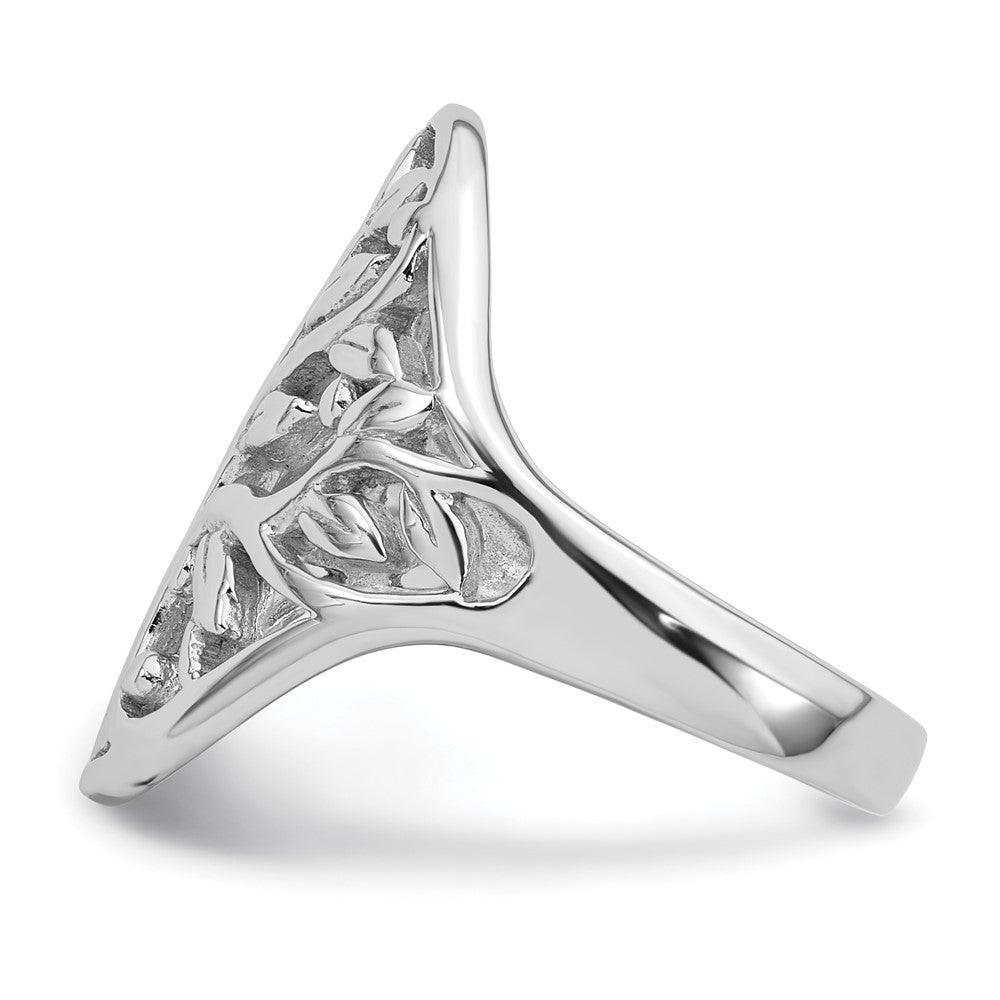 Sterling Silver Rhodium-plated Polish Tree of Life Ring