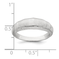 Sterling Silver Polished and Textured Ring
