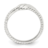 Sterling Silver Polished and Twisted Fancy Ring