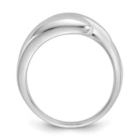 Sterling Silver Rhodium-plated Polished Open Bypass Ring