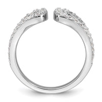 Sterling Silver Rhodium-plated Polished CZ Ring