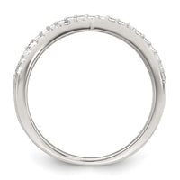 Sterling Silver Polished Fancy CZ Ring
