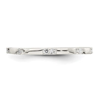 Sterling Silver Polished CZ Ring