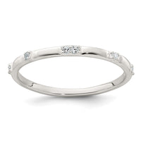 Sterling Silver Polished CZ Ring