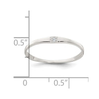 Sterling Silver Polished CZ Ring
