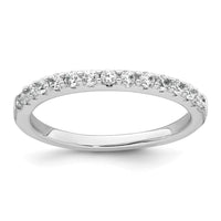 Sterling Silver Rhodium-plated Polished CZ Engagement Ring Set