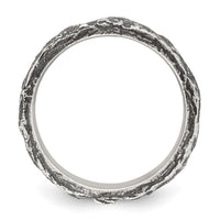 Sterling Silver Antiqued and Textured Men's Ring