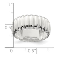 Sterling Silver Polished 8.5mm Ridge Pattern Ring