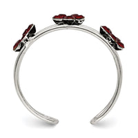 Sterling Silver Stellux™ Crystal Floral Toe Ring