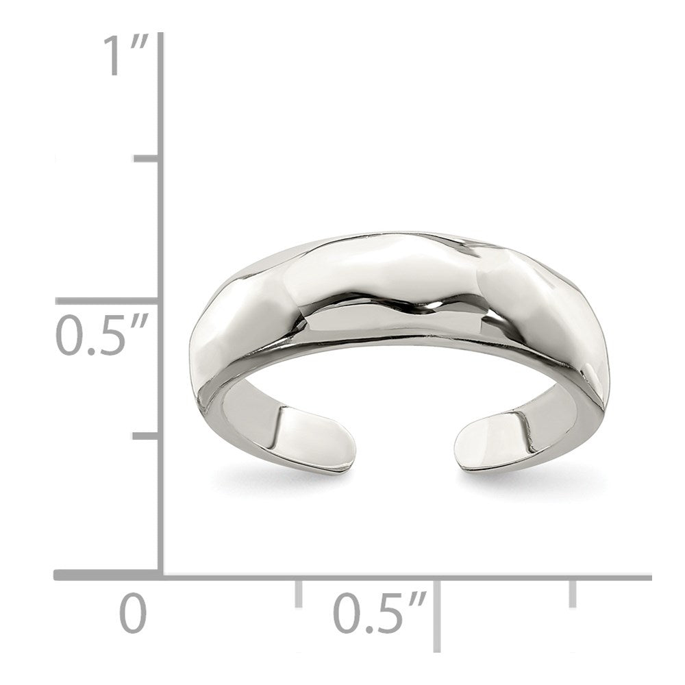 Sterling Silver Solid Polished Domed Toe Ring