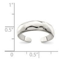 Sterling Silver Solid Polished Domed Toe Ring