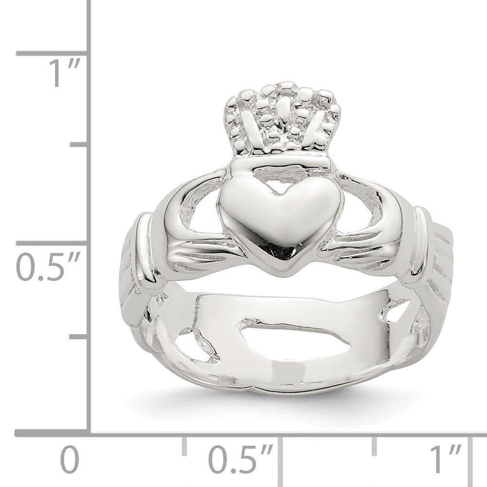 Sterling Silver Solid Claddagh Ring