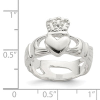 Sterling Silver Solid Claddagh Ring