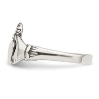 Sterling Silver Antiqued Claddagh Ring