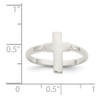 Sterling Silver Solid Cross Ring