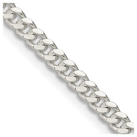 Sterling Silver 3.25mm Domed Curb Chain