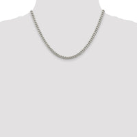 Sterling Silver 5mm Domed w/ Side D/C Curb Chain