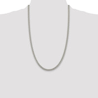 Sterling Silver 5mm Domed w/ Side D/C Curb Chain