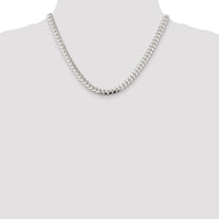 Sterling Silver 7mm Domed w/ Side D/C Curb Chain