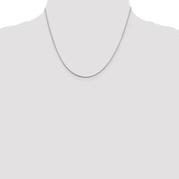 Sterling Silver Rhodium-plated .8mm Round Snake Chain