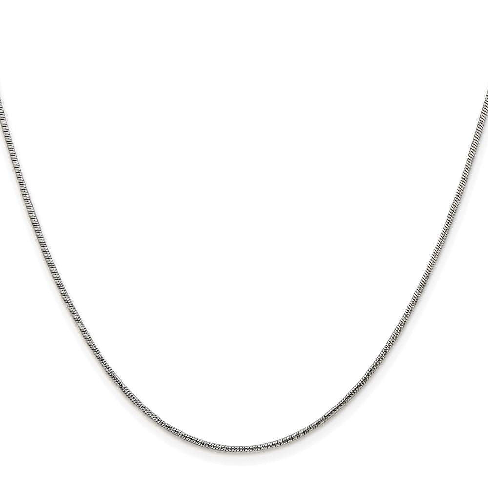 Sterling Silver Rhodium-plated 1.2mm Snake Chain