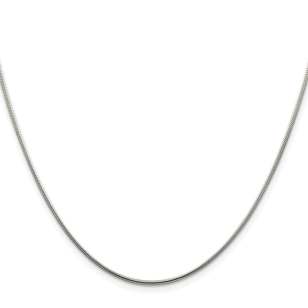 Sterling Silver Rhodium-plated 1.25mm Snake Chain