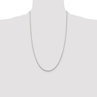 Sterling Silver Rhodium-plated 1.25mm Snake Chain