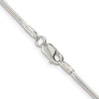Sterling Silver Rhodium-plated 1.5mm Snake Chain